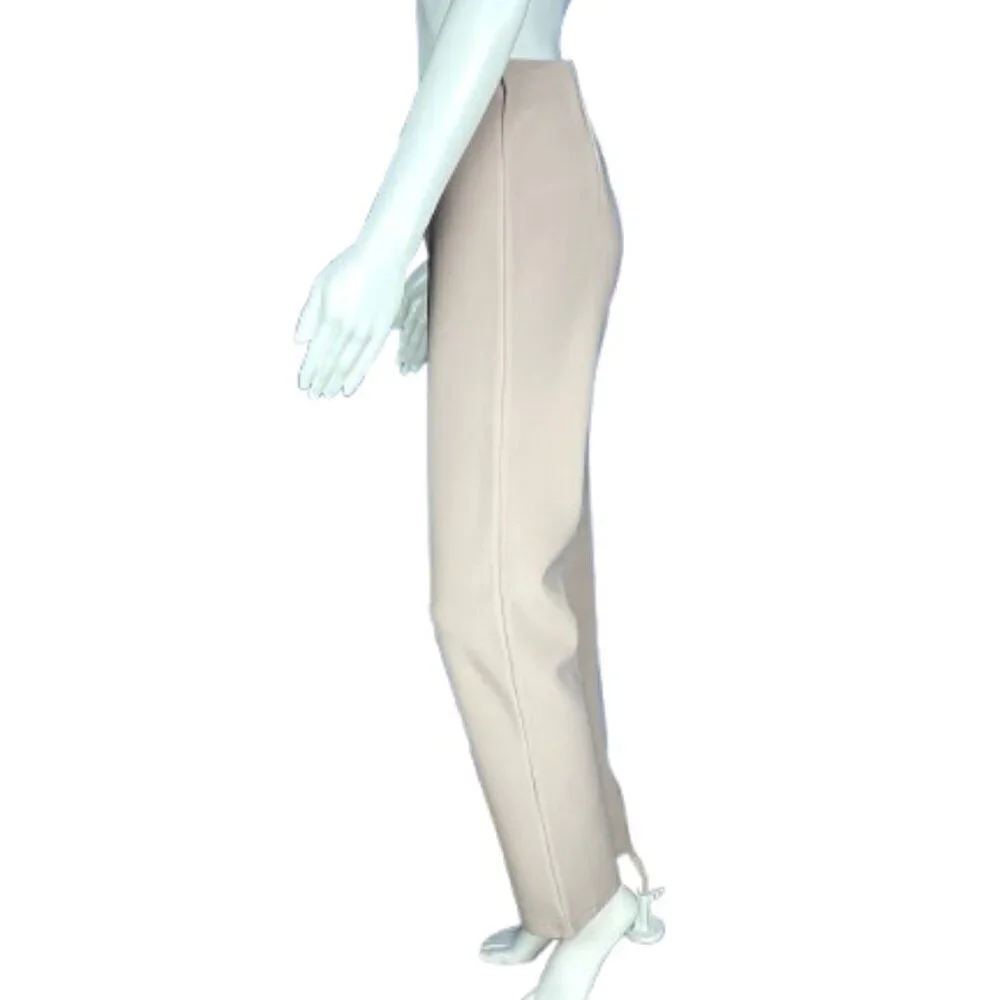 T Tahari Pull On Office Work Pants Size 4 Blush Dune Shadow Elastic Waist NWOT